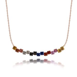 Color Sapphire Necklace
