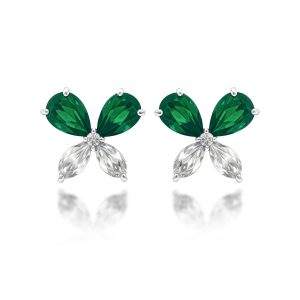 Emerald Diamond Earrings