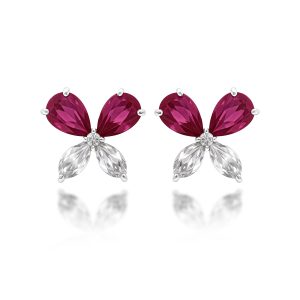 Ruby Diamond Earrings