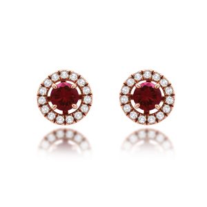 Ruby Diamond Earrings