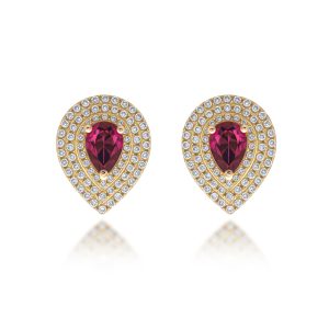 Ruby Diamond Earrings