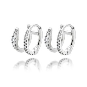 18K White Gold Diamond Earrings (Contact Us)