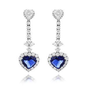 Sapphire Diamond Earrings