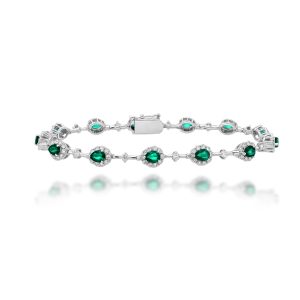 Emerald  Diamond Bracelet