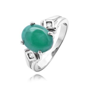 Jade Diamond Ring ( Contact Us )