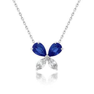 Blue Sapphire Diamond Necklace
