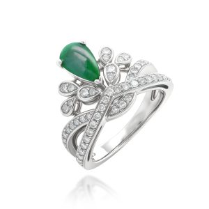 Jadeite Diamond Ring