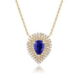 Blue Sapphire Diamond Necklace