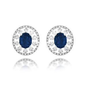 Sapphire Diamond Earrings