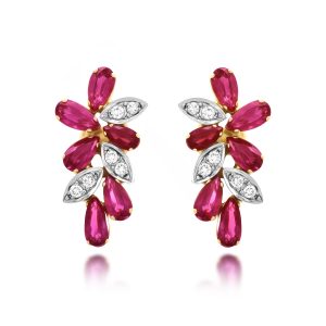 Ruby Diamond Earrings