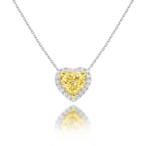 Natural Yellow Diamond Necklace