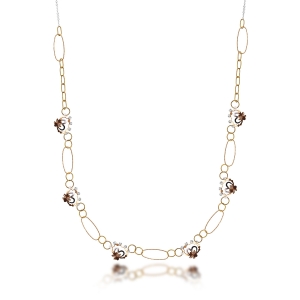 Avril 18K Italian Rose/White Gold Long Necklace
