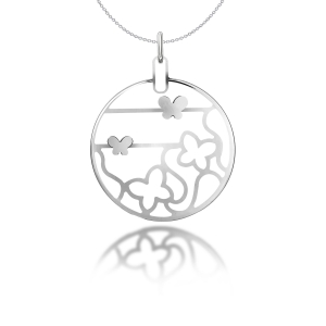 Blossom 18K Italian White Gold Necklace