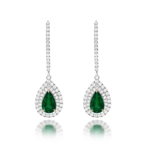 Columbian Emerald Diamond Earring