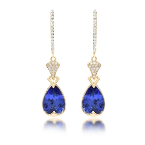 Tanzanite Diamond Earrings (Contact Us)