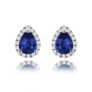 Blue Sapphire Diamond Earrings (Contact us)