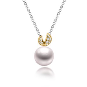 Akoya Pearl Diamond Pendant (7.5-8mm)