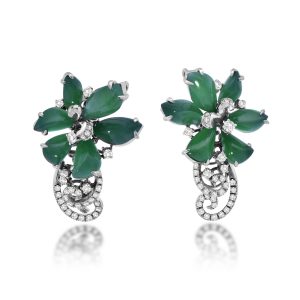 Jadeite Diamond Earrings (Contact Us)