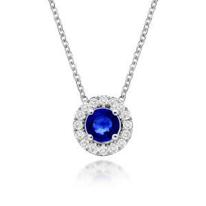 Sapphire Diamond Pendant