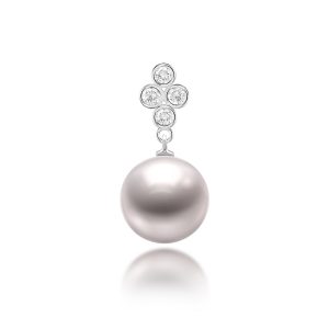 Fresh Water Pearl Diamond Pendant (9.5mm)