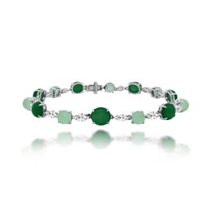 Jadeite Diamond Bracelet (Contact us)