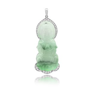 Jadeite Diamond Pendant