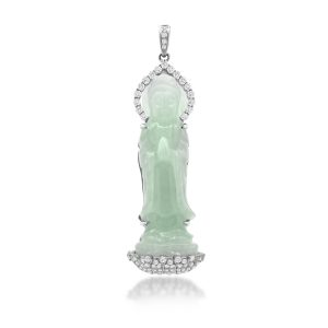 Jadeite Diamond Pendant
