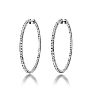 Titanium Big Hoop Diamond Earrings (Contact Us)