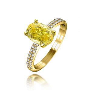 Yellow Oval Diamond Ring (Contact Us)