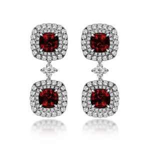 Spinel Diamond Earrings (Contact us)