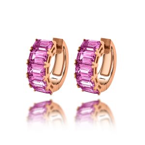 Pink Sapphire Diamond Earrings (Contact us)