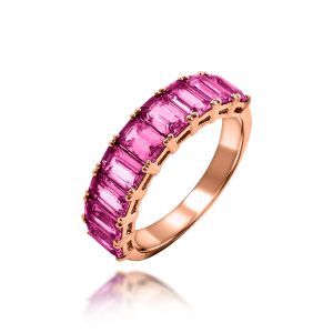 Pink Sapphires Diamond Ring (Contact us)