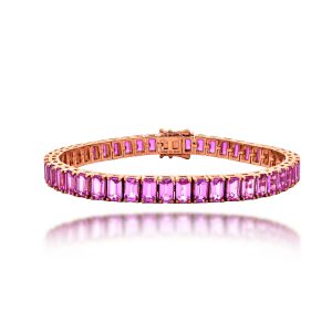 Pink Sapphire Diamond Bracelet (Contact us)