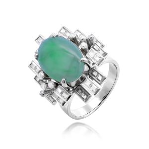 Jadeite Diamond Ring