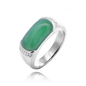 Jadeite Diamond Ring