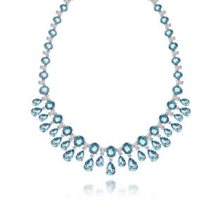 Aquamarine Diamond Necklace (Contact Us)
