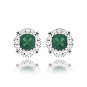 Emerald Diamond Earrings (Contact Us)