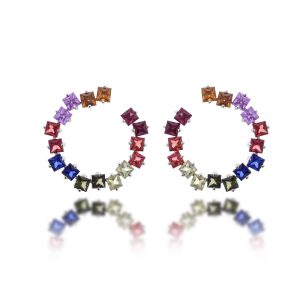 Sapphire Diamond Earrings
