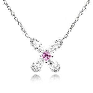 Pink Sapphire Diamond Necklace (Contact Us)