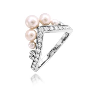 Pearl Diamond Ring