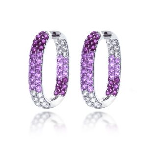 Pink Sapphire Earrrings