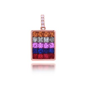 Multi Colour Sapphire Pendant (Contact Us)