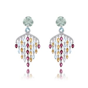 Multi Colour Sapphire Earrrings (Contact Us)