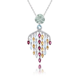Multi Colour Sapphire Necklace