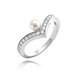 Pearl Diamond Ring