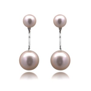 Fresh Water Pearl Diamond Earrings