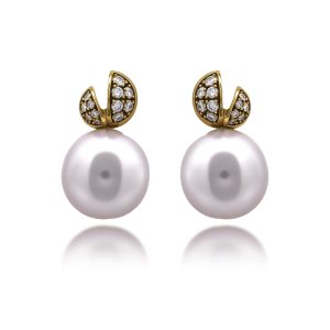 Akoya Pearl Diamond Earrings