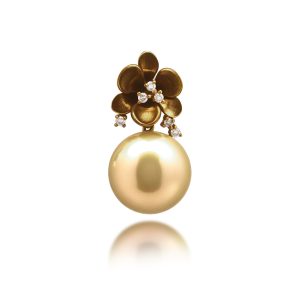South Sea Gold Pearl Diamond Pendant