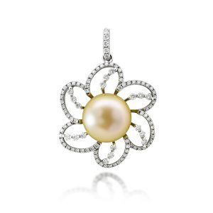 South Sea Gold Pearl Diamond Pendant