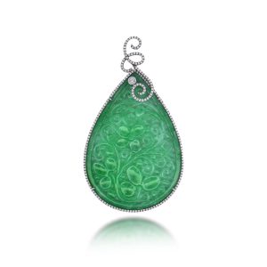 Jadeite Diamond Pendant